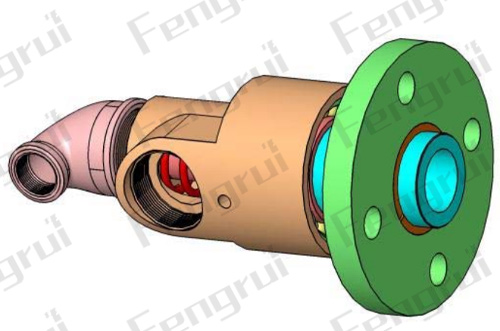 HS-GF型旋轉接頭 法蘭雙向內管固定旋轉接頭三維模型