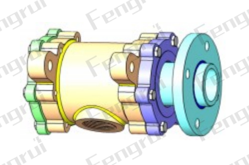 Q2D-F型雙支耳旋轉接頭三維模型