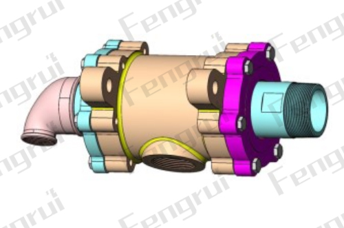 Q2S-GF型雙支耳旋轉接頭三維模型