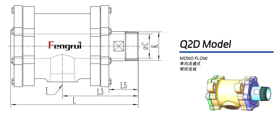 Q2D型雙支耳旋轉接頭