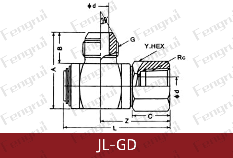 JL-GD高壓液壓旋轉接頭圖紙